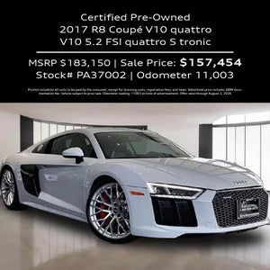 2017 R8 Coupé V10 quattro V10 5.2 FSI quattro S tronic
